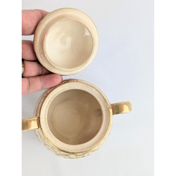 Antique 1920s Moriyama Porcelain Sugar Bowl w/Lid Dual Handle Mori-Machi Nippon - Picture 7 of 10